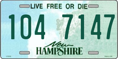 NH license plate 1047147