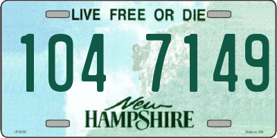 NH license plate 1047149