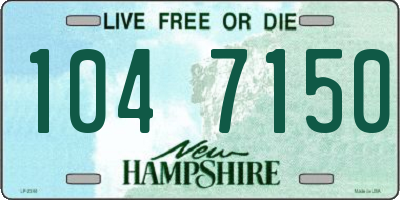 NH license plate 1047150