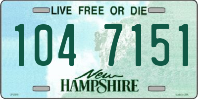 NH license plate 1047151