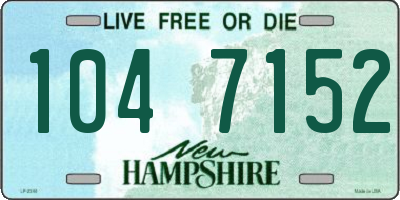 NH license plate 1047152
