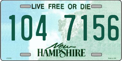 NH license plate 1047156