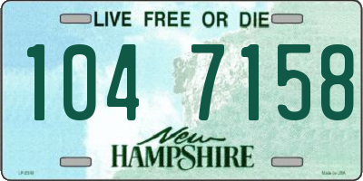 NH license plate 1047158