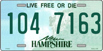 NH license plate 1047163