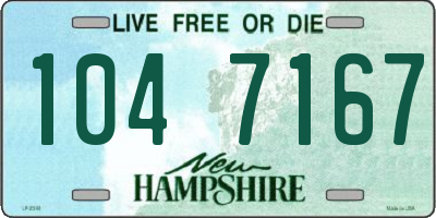 NH license plate 1047167