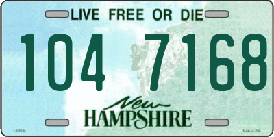 NH license plate 1047168