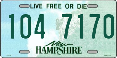 NH license plate 1047170