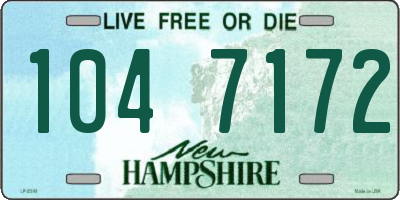 NH license plate 1047172