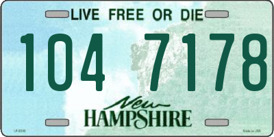 NH license plate 1047178
