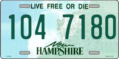 NH license plate 1047180