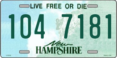 NH license plate 1047181