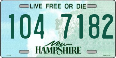 NH license plate 1047182