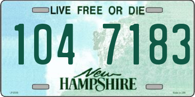 NH license plate 1047183