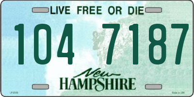 NH license plate 1047187