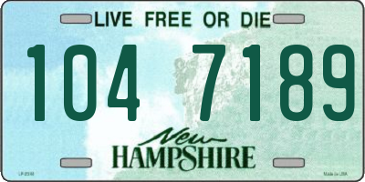 NH license plate 1047189