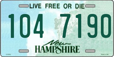 NH license plate 1047190