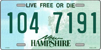 NH license plate 1047191