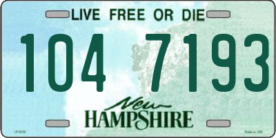 NH license plate 1047193