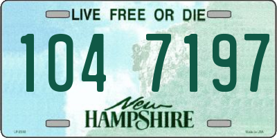 NH license plate 1047197