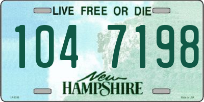 NH license plate 1047198