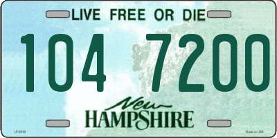 NH license plate 1047200