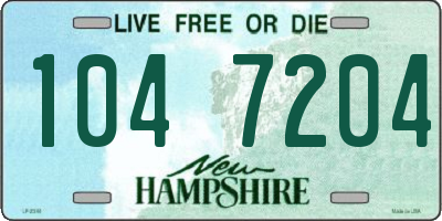 NH license plate 1047204