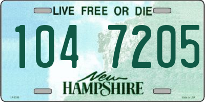 NH license plate 1047205
