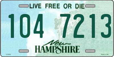 NH license plate 1047213