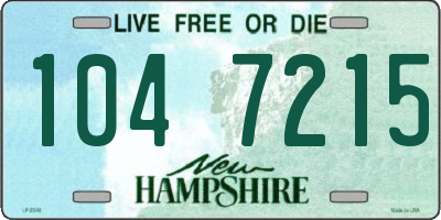 NH license plate 1047215