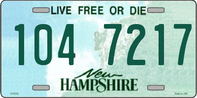 NH license plate 1047217
