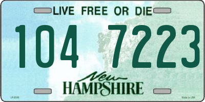 NH license plate 1047223