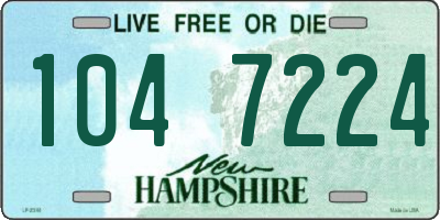 NH license plate 1047224