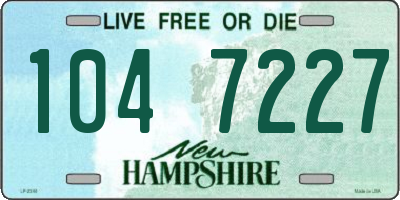 NH license plate 1047227