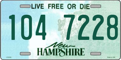 NH license plate 1047228
