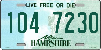 NH license plate 1047230