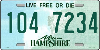 NH license plate 1047234