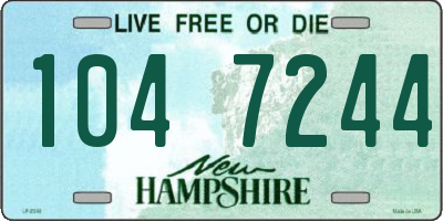 NH license plate 1047244