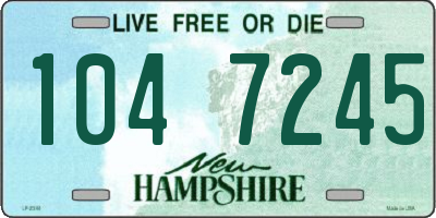 NH license plate 1047245