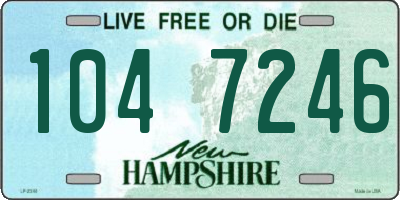 NH license plate 1047246