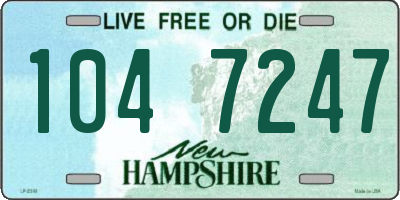 NH license plate 1047247