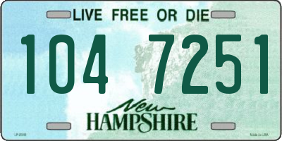 NH license plate 1047251