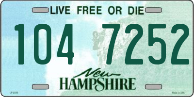NH license plate 1047252