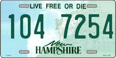 NH license plate 1047254