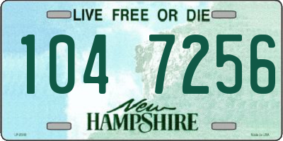 NH license plate 1047256