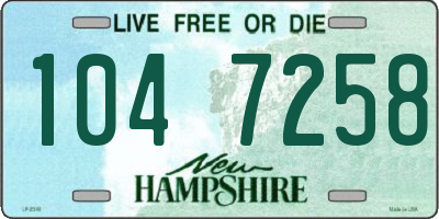 NH license plate 1047258