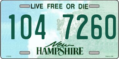 NH license plate 1047260