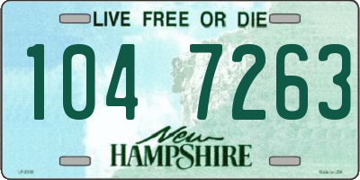 NH license plate 1047263