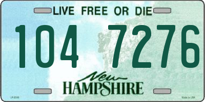 NH license plate 1047276
