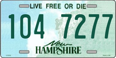 NH license plate 1047277