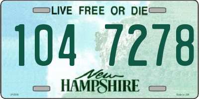 NH license plate 1047278
